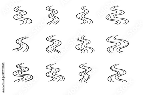 Vector image uneven icon rhythmrun cadenceway simple glideway casual meanderflow generation sketch