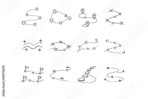 Subtle image points airy icon marks ticks pattern vector path calm generation