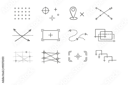Icon soft image markers gentle cues planning scaffold indicators vector simple generation
