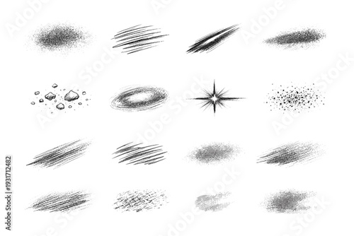 Simple patch shadow soft texture icon generation burnish vector chatter smudge eraser