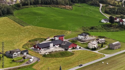Bynestadvegen Olden Aerial shot Norway.   
