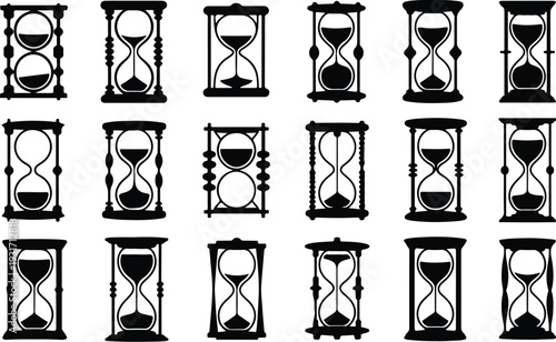 Set of 20 hourglass icons vector