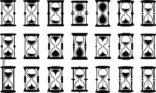Set of 20 hourglass icons vector