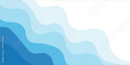 Sea waves layered vector background illustration and sea beach vector illustration.