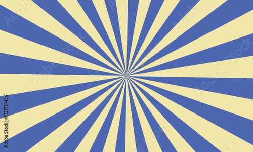 Vibrant blue and cream sunburst radial pattern element for energetic creative projects