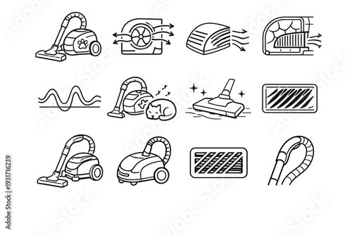 Icon balanced tidy pet vector vents icons clean refined vent vacuum