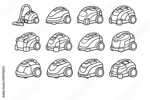 Smooth shell form solid pet concept hair vacuum icon refined vector composite