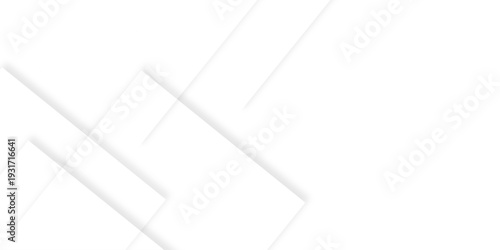 Abstract white background design with layers of textured white transparent material in triangle and squares shapes. White color technology concept geometric line vector white light grey background.
