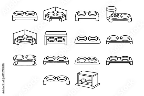 Setup apartment vector form pet usage concept feeding icon icons clean solution