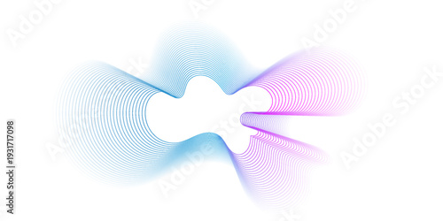 Canvastavla Sound equalizer icons with lines and dots, gradient neon circular sound wave frames, abstract radial music icons eps10