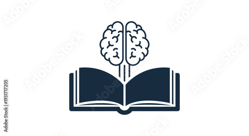 Conceptual illustration depicting knowledge acquisition through education and cognitive processing