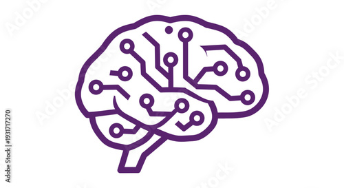 Conceptual illustration of the brain's neural network and technological advancements