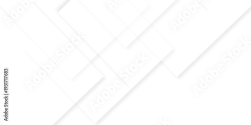 Abstract white background design with layers of textured white transparent material in triangle and squares shapes. White color technology concept geometric line vector white light grey background.