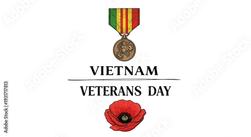 Vietnam Veterans Day Medal and Poppy.