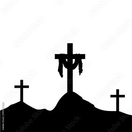 Good Friday Cross Silhouette