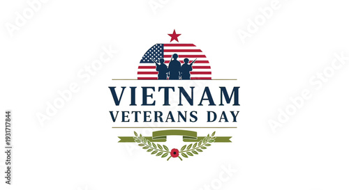 Vietnam Veterans Day Logo Design Element.