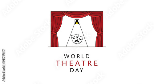 World Theatre Day Logo Design Element.