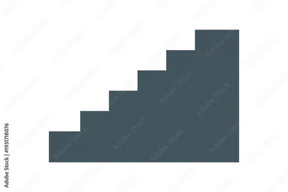 Fototapeta premium Staircase Silhouette: A minimalist illustration of a staircase, ascending in steps, creating a sense of progression and forward motion.