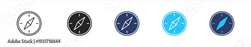 Compass set illustration multiple style collection