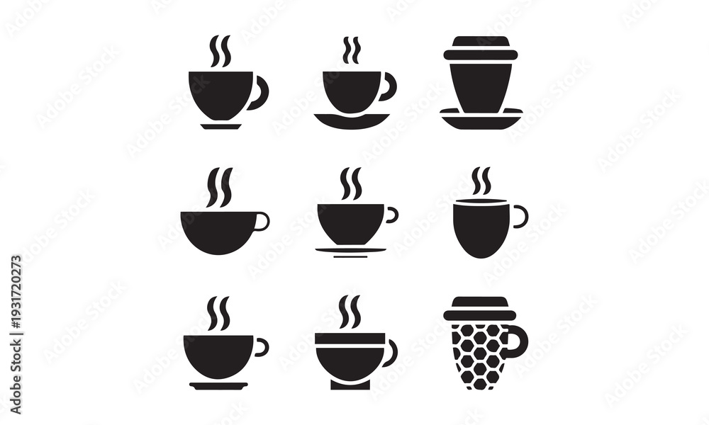 Fototapeta premium coffee cup icons