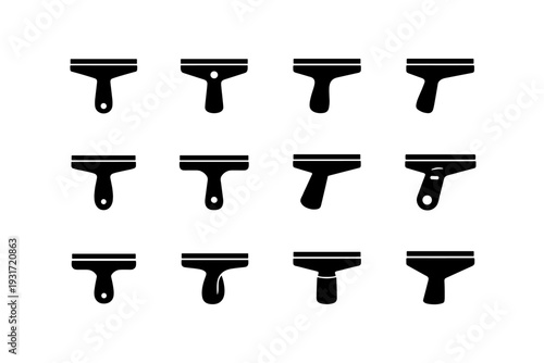 Modern wiper window cleaner vector image icon generation cleaning tool rubber geometry