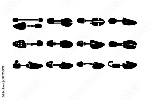 Responsible vector tree shape utility sustainable insert shoe icons silhouette reusable icon