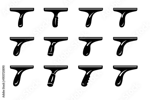 Icon smooth utility cleaner generation vector wiper comfort simple filled image silhouette