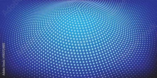 dark Blue and light abstract background with a dots hole