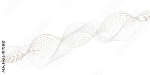 Abstract wave blend lines on transparent background. Design for banner, wallpaper, background and many more. Undulate Grey Wave Swirl, frequency sound wave, twisted curve lines with blend effect.