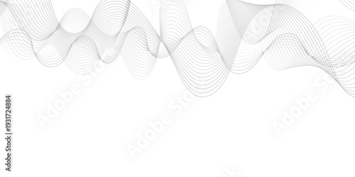 Abstract wave blend lines on transparent background. Design for banner, wallpaper, background and many more. Undulate Grey Wave Swirl, frequency sound wave, twisted curve lines with blend effect.