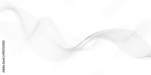 Abstract wave blend lines on transparent background. Design for banner, wallpaper, background and many more. Undulate Grey Wave Swirl, frequency sound wave, twisted curve lines with blend effect.