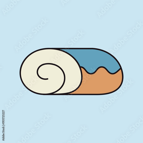Delicious Sweet Sponge Cake Roll Icon