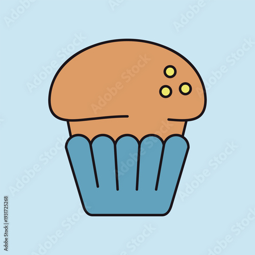 Delicious Freshly Baked Cupcake Icon