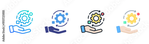 Adaptability Icon Set Vector Collection Isolated In Black And White