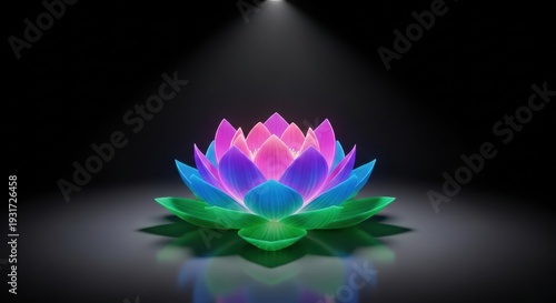 glowing lotus flower