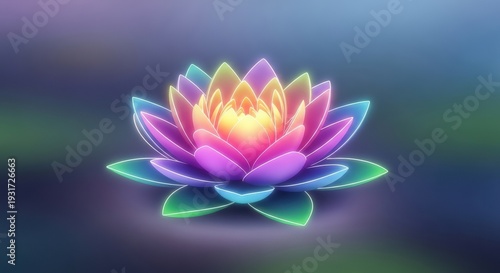 Glowing Lotus Flower