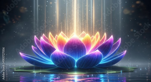 Glowing Lotus Flower