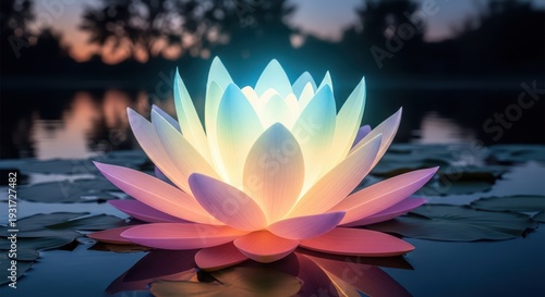 Glowing Lotus Flower