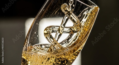Golden Liquid Splash