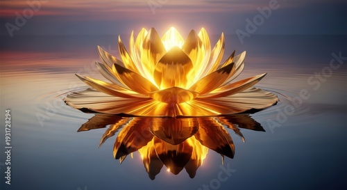 Golden Lotus Flower