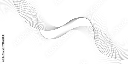Abstract wave blend lines on transparent background. Design for banner, wallpaper, background and many more. Undulate Grey Wave Swirl, frequency sound wave, twisted curve lines with blend effect.