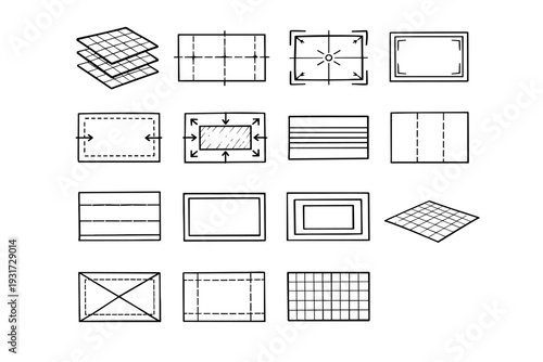 Generation padding icon image workspace guides layer canvas vector simple grid frame