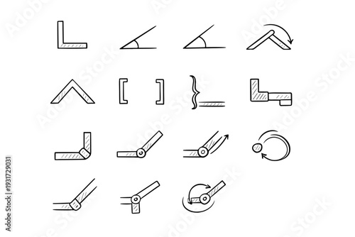 Image pivot generation brace bracket angle icon joint vector obtuse right simple