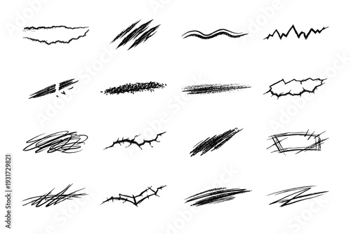 Trace image contour mark graphite simple draft icon generation uneven rough charcoal