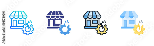 Disruption Icon Set Vector Collection Isolated In Black And White