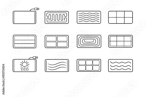Vector pad consistent heating modern usb silhouette icon refined uniform concept
