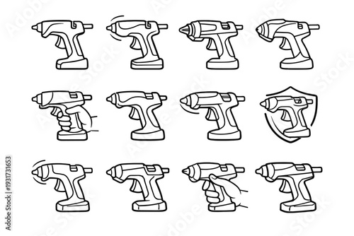 First ridge careful safety glue body guard icon handling construction design vector