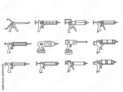 Construction Sealant Guns Caulking Tools Collection Commercial Use