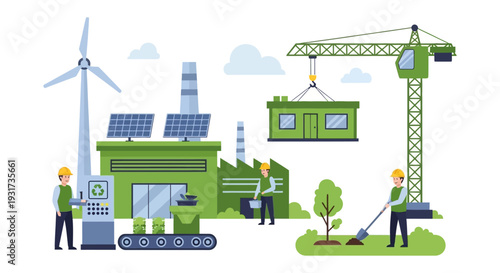 Sustainable Industrial Processes: Green Energy, Recycling, and Eco-Construction for Environmental Responsibility & Future Growth