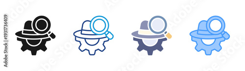 Search Optimization icon set multiple style collection